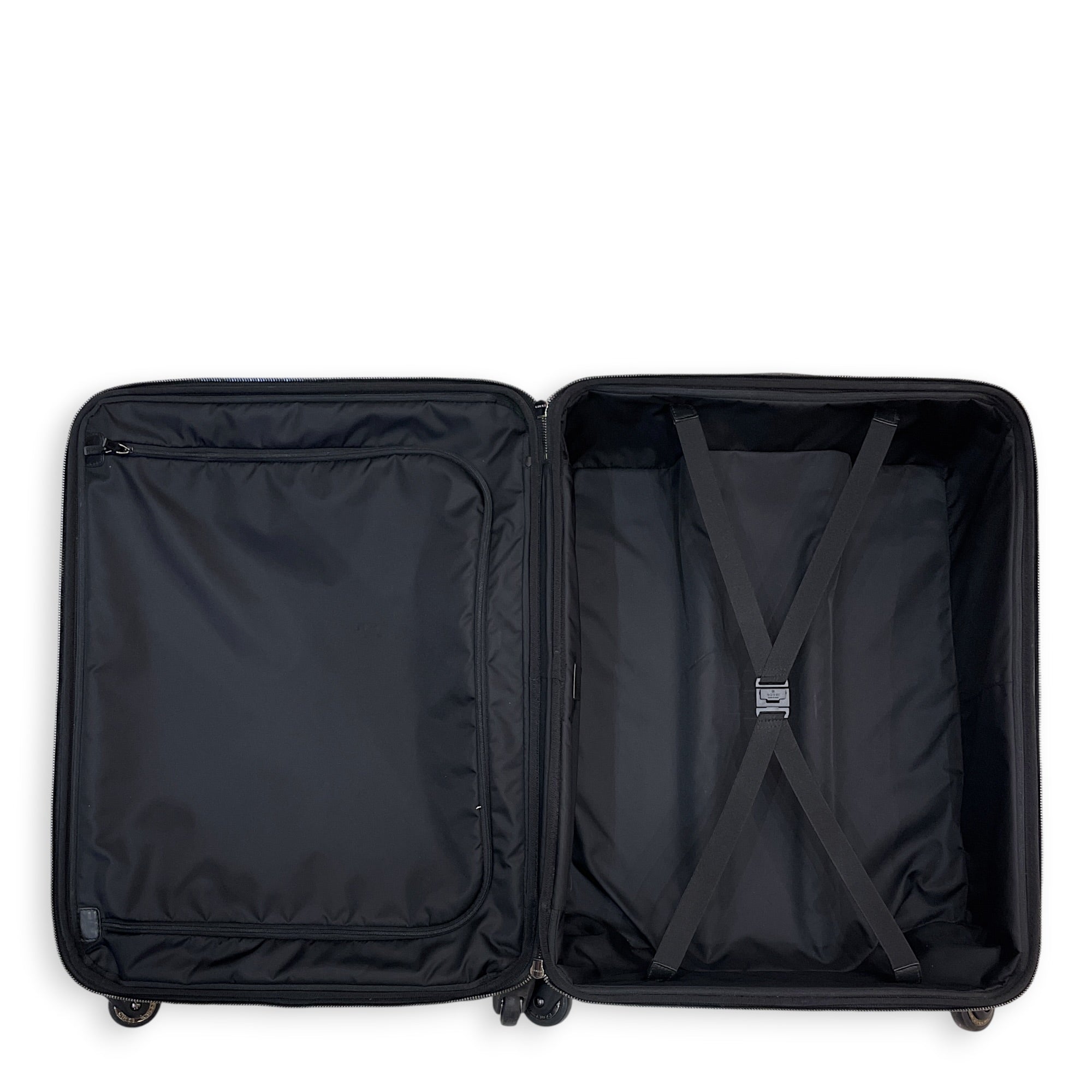 GG Supreme Black GG Imprime Trolley Travel  Luggage in Coated Canvas Silver hardware