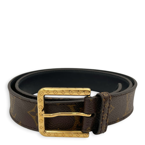 Daily  85cm  Brown Belt in Monogram Coated Canvas Gold hardware