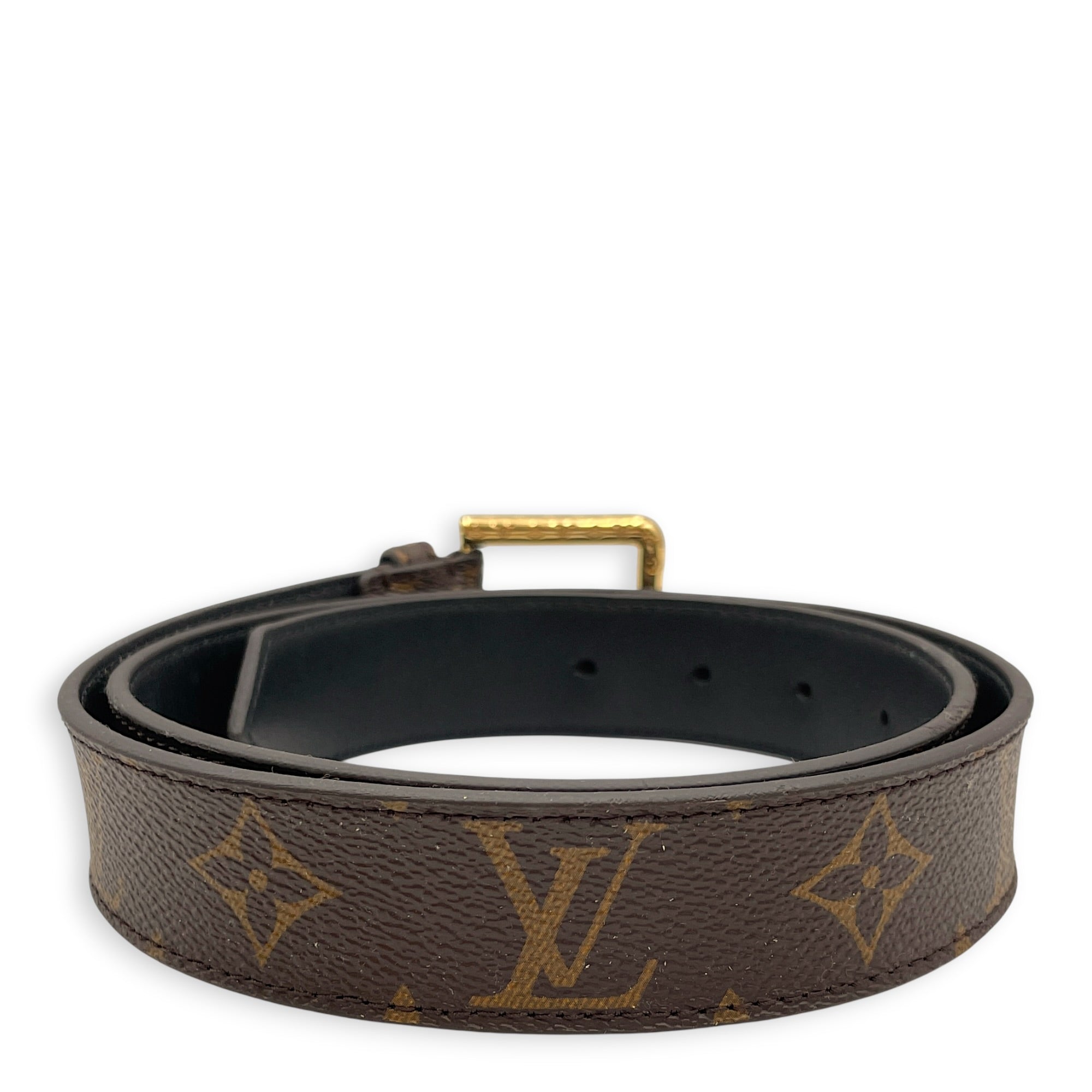 Daily  85cm  Brown Belt in Monogram Coated Canvas Gold hardware