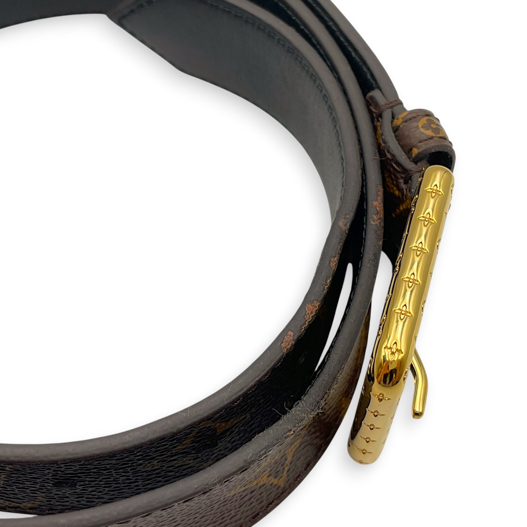 Daily  85cm  Brown Belt in Monogram Coated Canvas Gold hardware