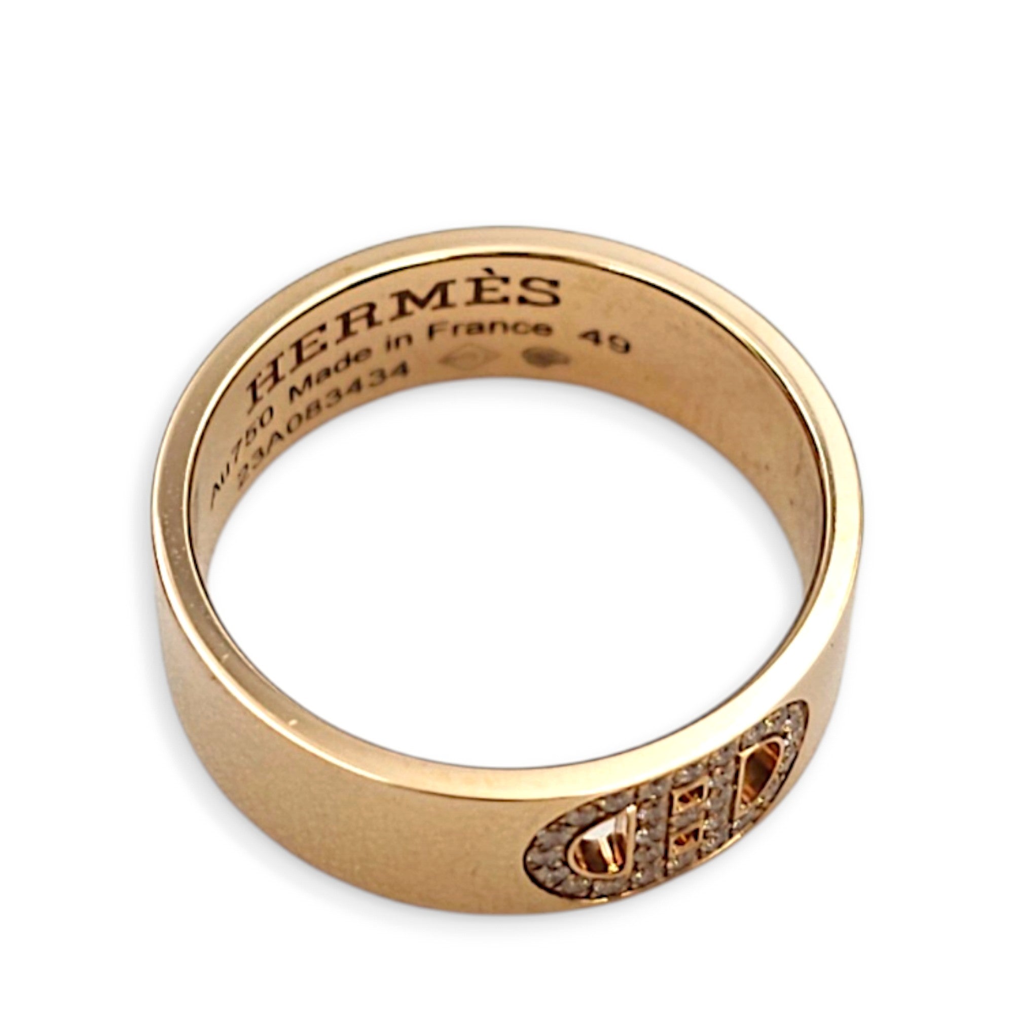 H D'ancre Ring, Small Model. Sz: 49, 27D,0.07CT Ring