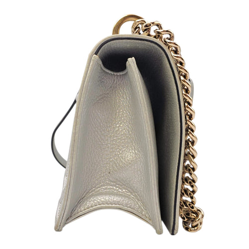 Diorama 24 Silver Shoulder Bag in Calfskin Light Gold hardware