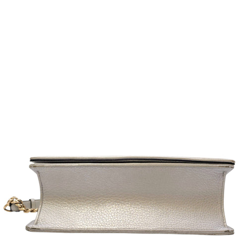 Diorama 24 Silver Shoulder Bag in Calfskin Light Gold hardware