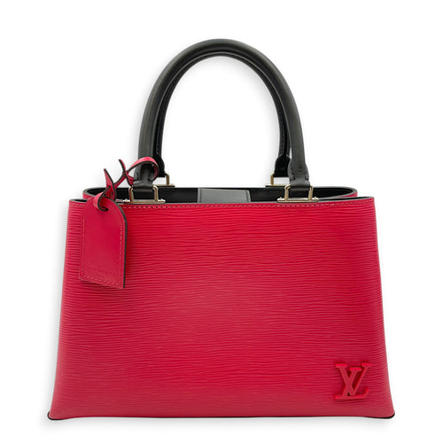 Kleber PM  Rose Ballerine Top Handle Bag in Epi Leather Silver hardware