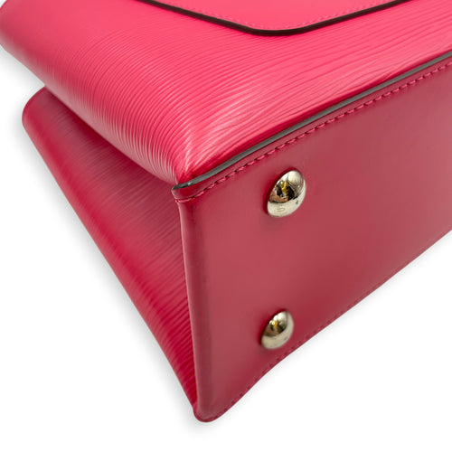 Kleber PM  Rose Ballerine Top Handle Bag in Epi Leather Silver hardware