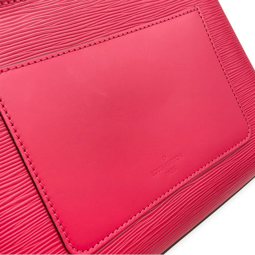Kleber PM  Rose Ballerine Top Handle Bag in Epi Leather Silver hardware