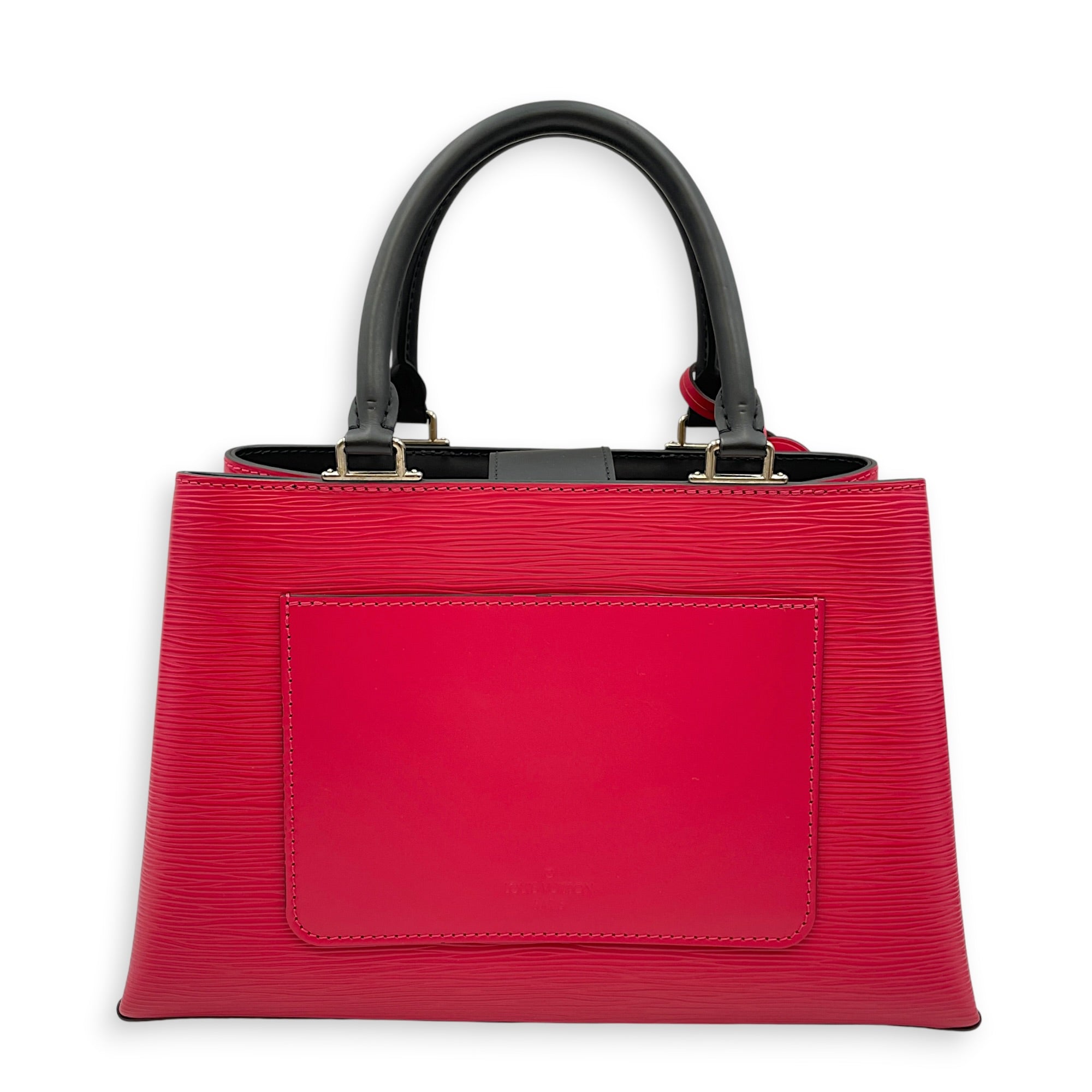 Kleber PM  Rose Ballerine Top Handle Bag in Epi Leather Silver hardware