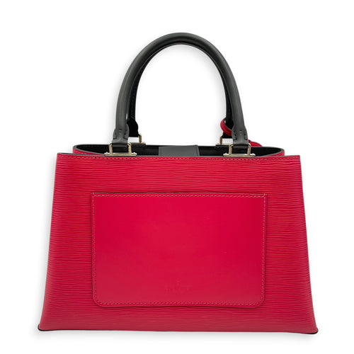 Kleber PM  Rose Ballerine Top Handle Bag in Epi Leather Silver hardware