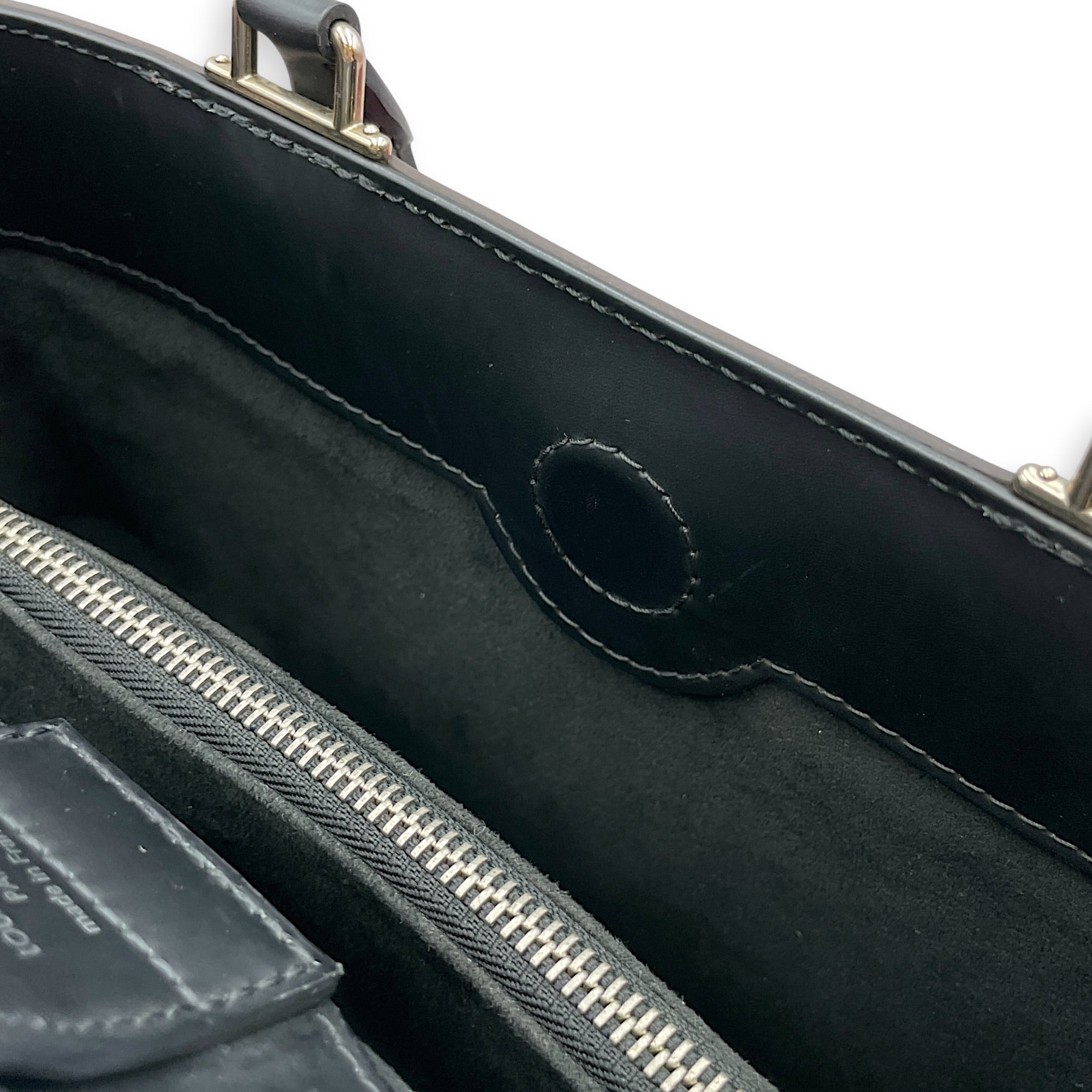 Kleber PM  Rose Ballerine Top Handle Bag in Epi Leather Silver hardware
