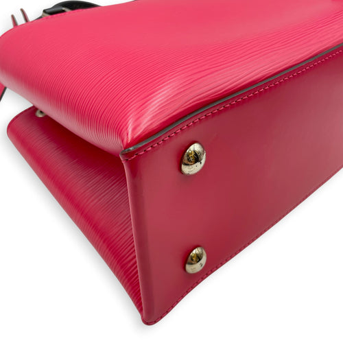 Kleber PM  Rose Ballerine Top Handle Bag in Epi Leather Silver hardware