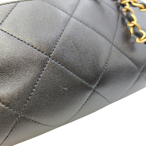 25A Two-Tone Quilted Coco Base  Multi-colour Shoulder Bag in Suede Leather Gold hardware