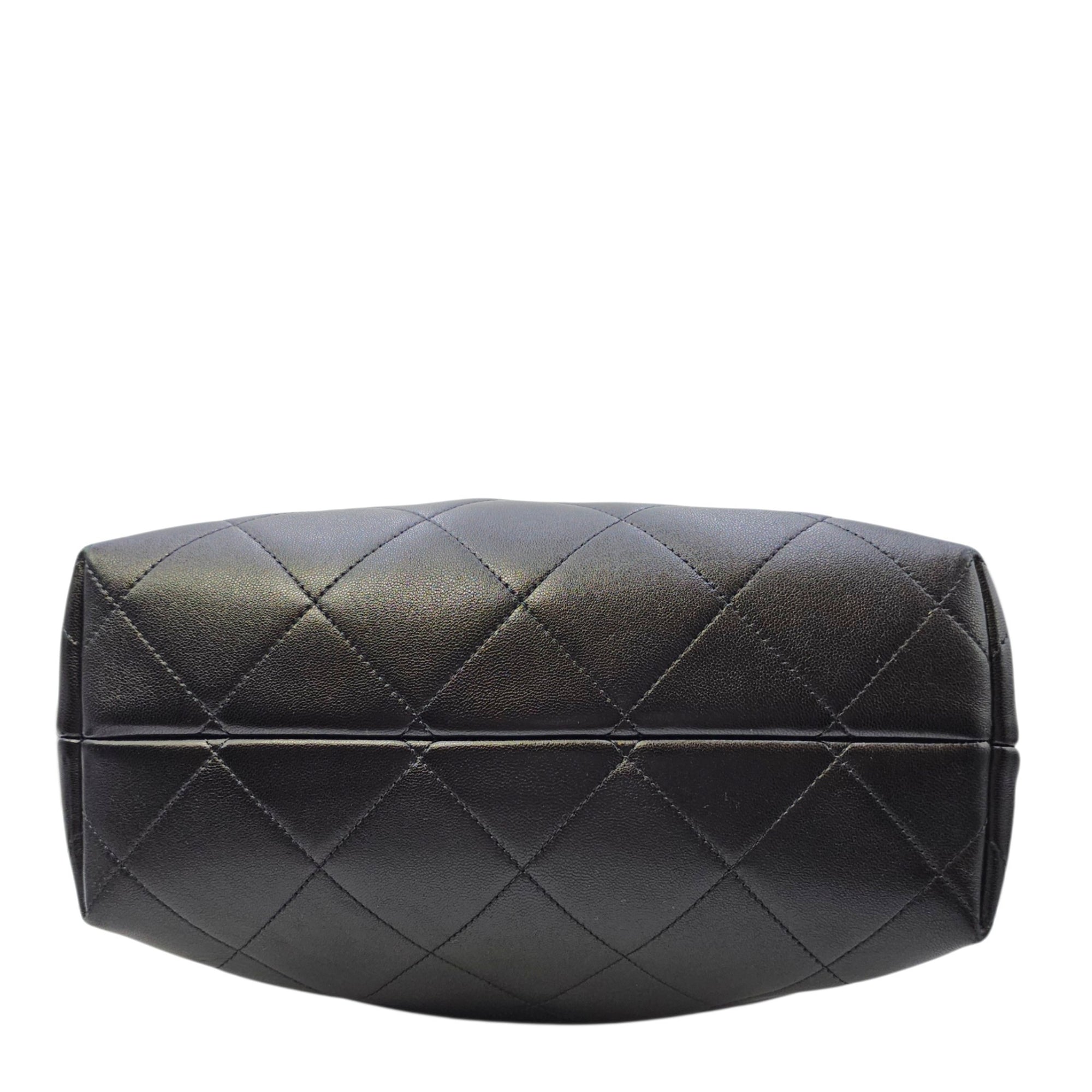 25A Two-Tone Quilted Coco Base  Multi-colour Shoulder Bag in Suede Leather Gold hardware