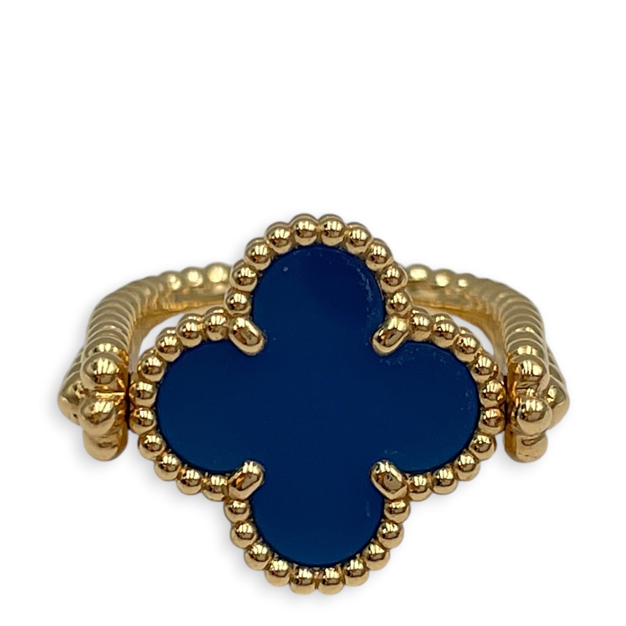 Vintage Alhambra reversible ring. Sz: 48 Ring in Blue