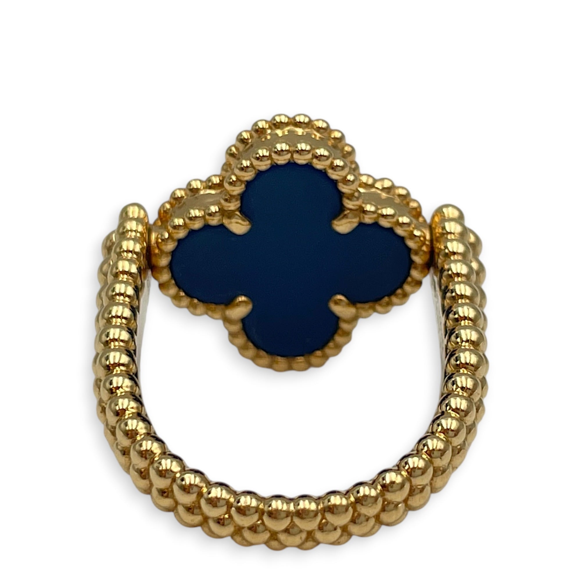 Vintage Alhambra reversible ring. Sz: 48 Ring in Blue