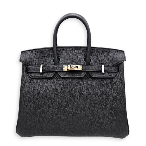 Birkin 25 Noir in Togo Palladium hardware