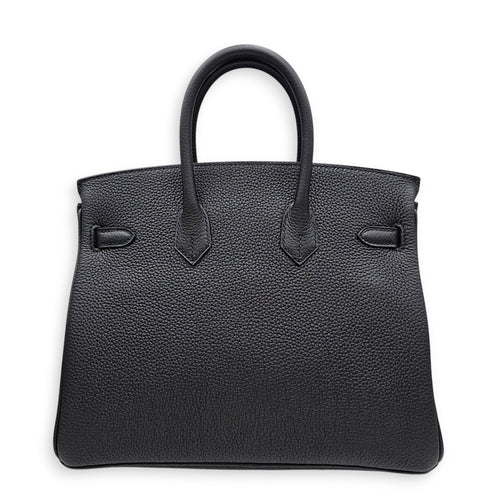 Birkin 25 Noir in Togo Palladium hardware
