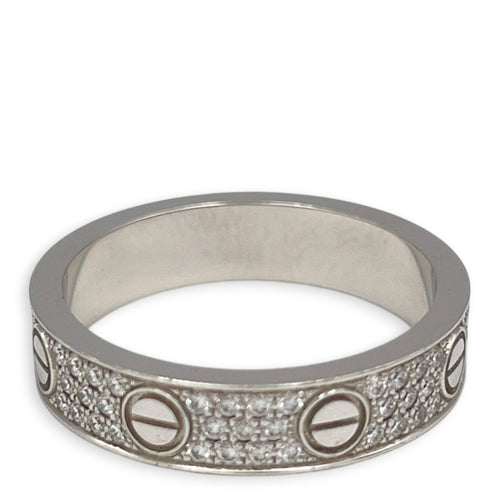 Love Ring, small model, paved. Sz:48 Ring