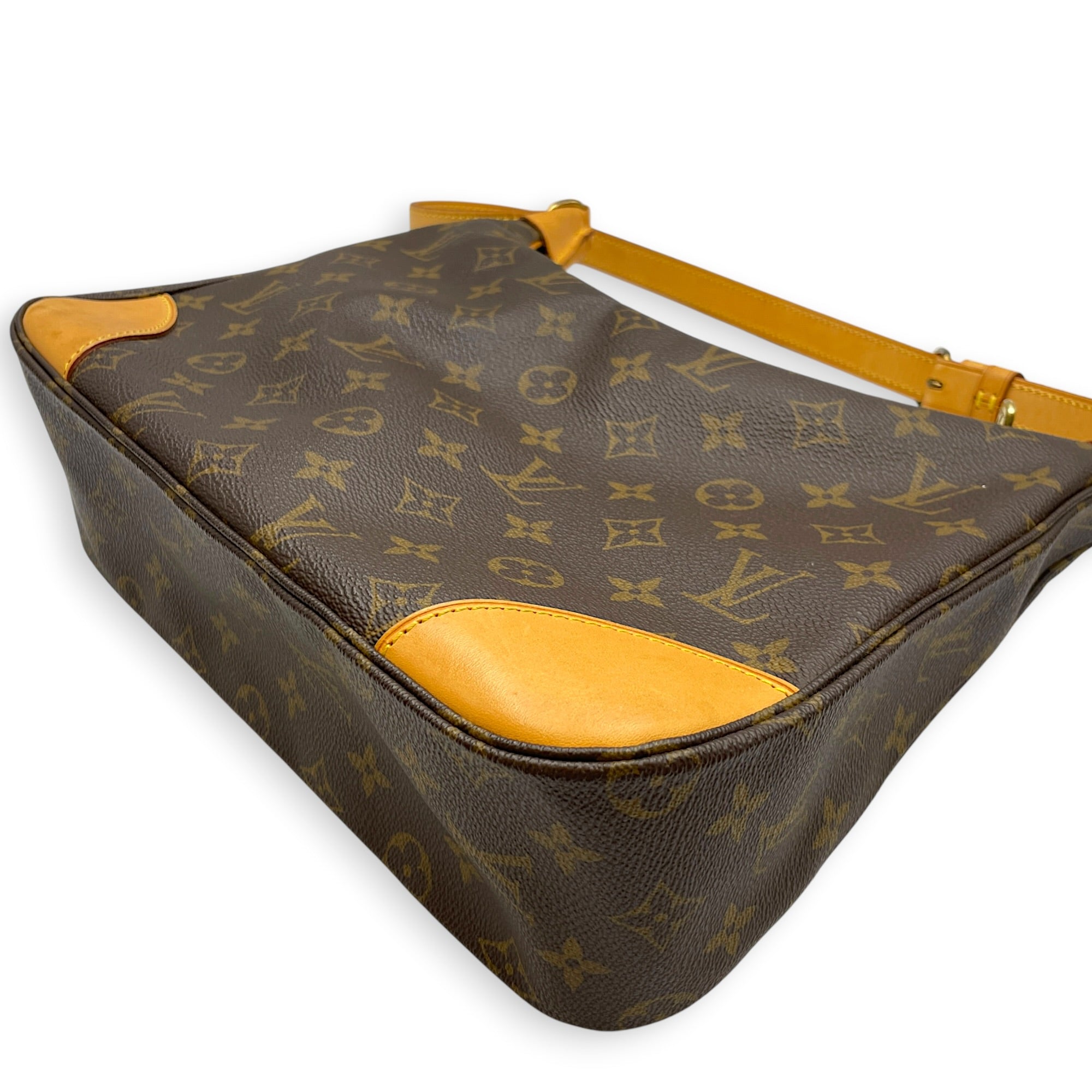Boulogne  Monogram Shoulder Bag in Monogram Coated Canvas Gold hardware