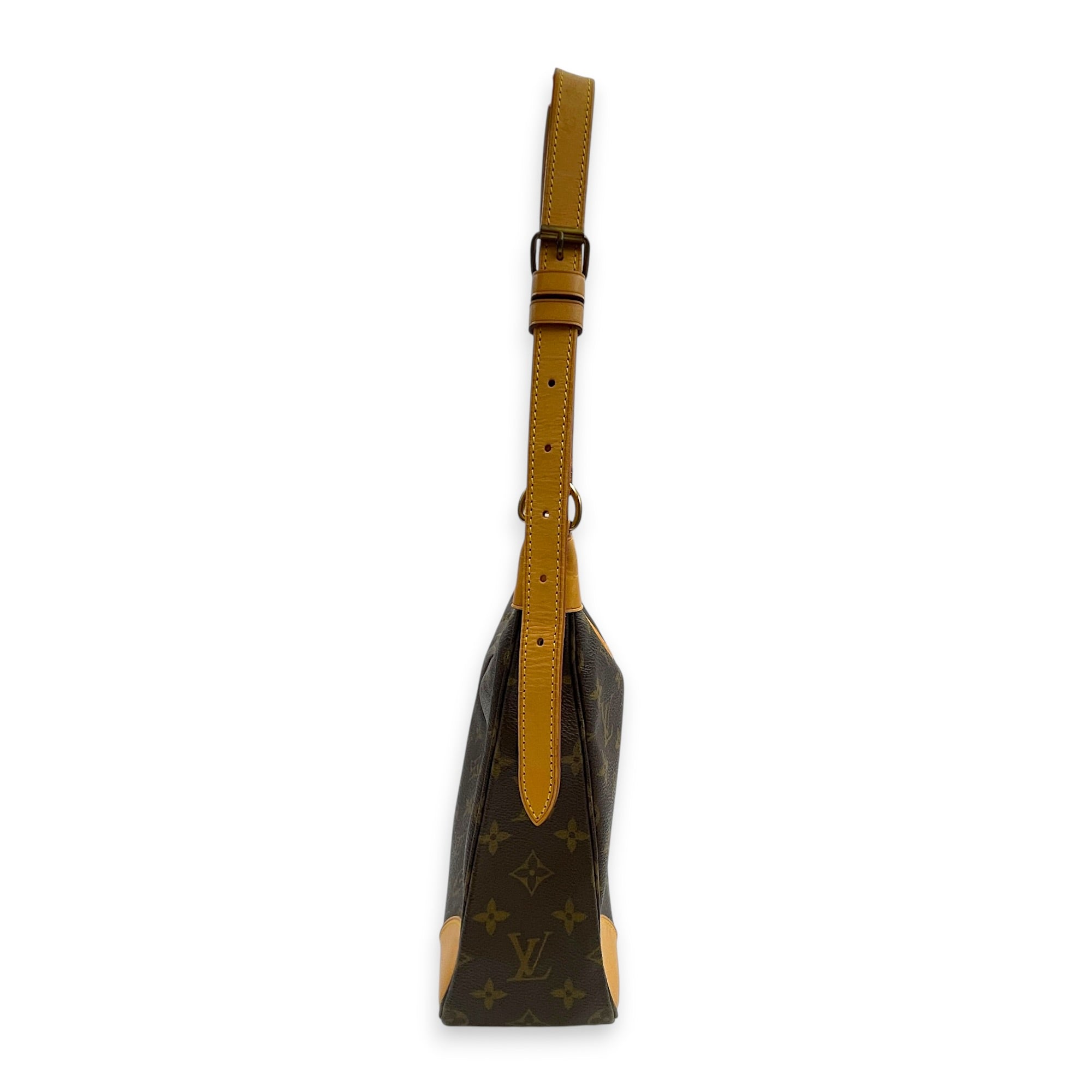 Boulogne  Monogram Shoulder Bag in Monogram Coated Canvas Gold hardware