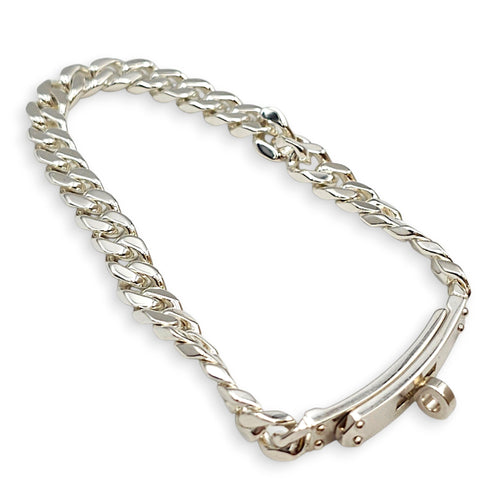 Kelly Gourmette Bracelet, very small model. Sz:XL Bracelet Silver hardware