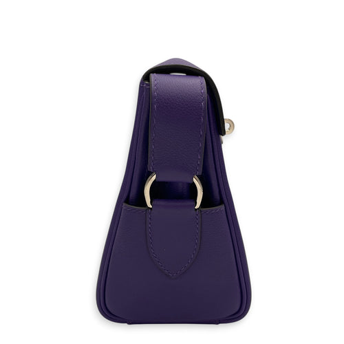 Kelly Messenger PM  Purple in Evercolor Palladium hardware