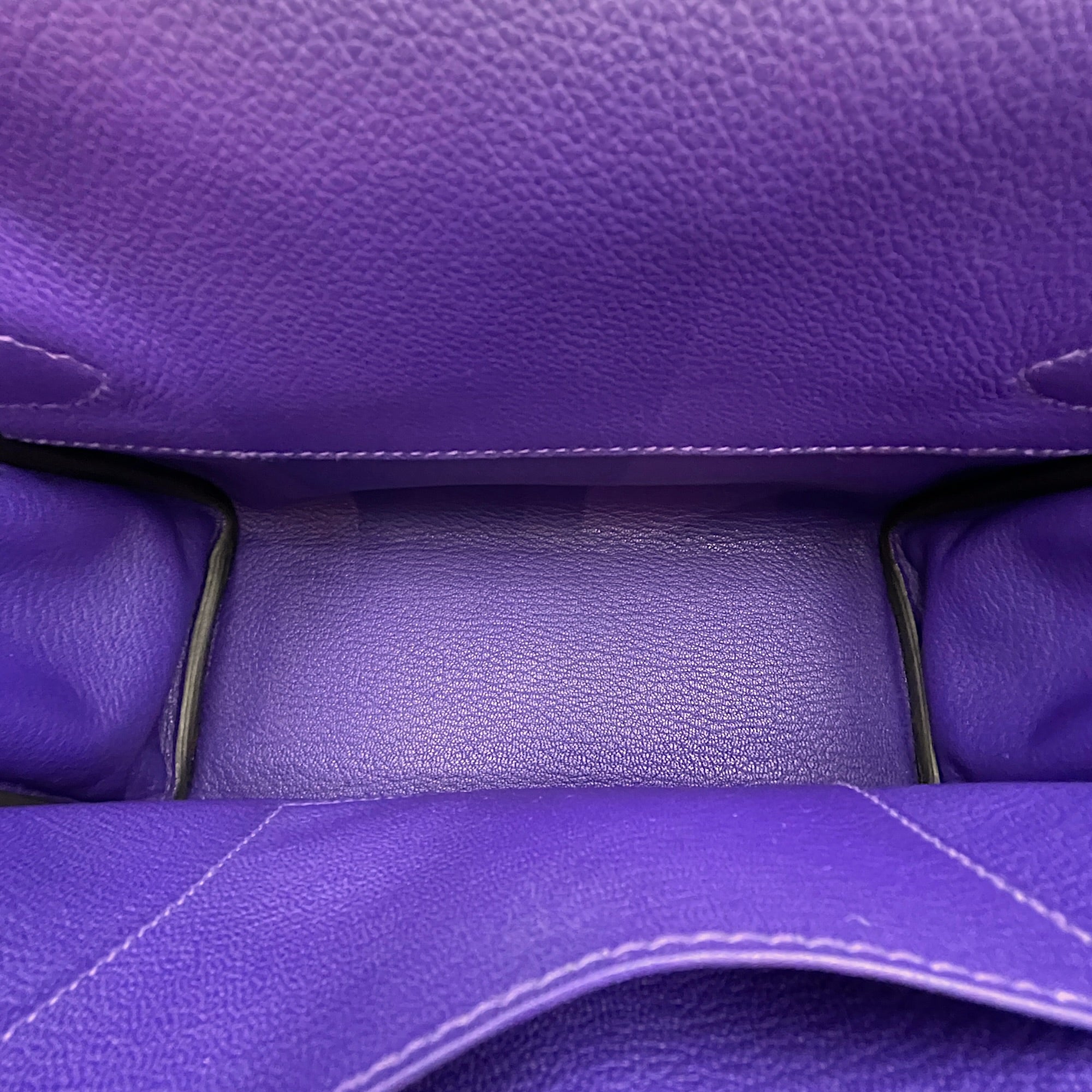 Kelly Messenger PM  Purple in Evercolor Palladium hardware