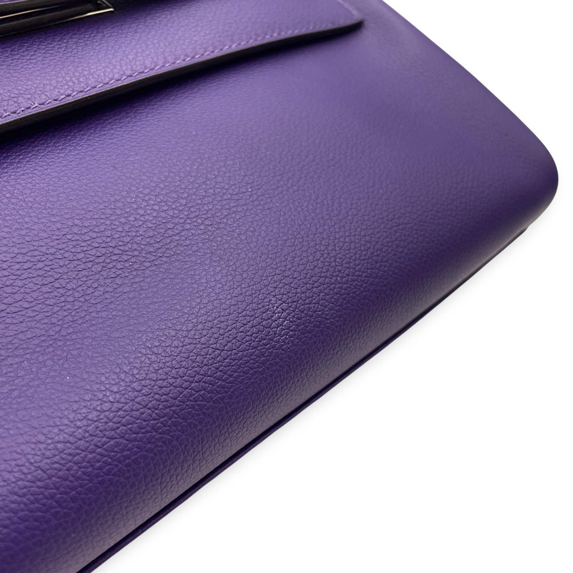 Kelly Messenger PM  Purple in Evercolor Palladium hardware