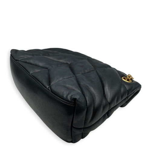 Loulou Medium Noir Shoulder Bag in Lambskin Gold hardware