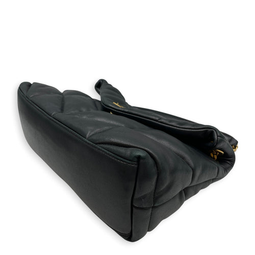 Loulou Medium Noir Shoulder Bag in Lambskin Gold hardware