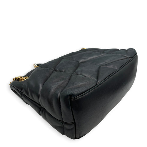 Loulou Medium Noir Shoulder Bag in Lambskin Gold hardware