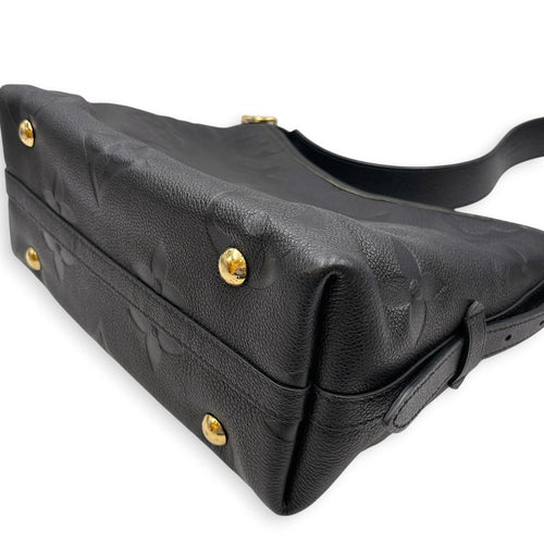 Carryall Noir Shoulder Bag in Monogram Empreinte Leather Gold hardware