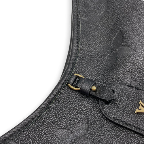 Carryall Noir Shoulder Bag in Monogram Empreinte Leather Gold hardware