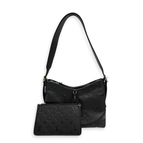 Carryall Noir Shoulder Bag in Monogram Empreinte Leather Gold hardware