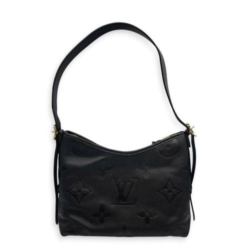 Carryall Noir Shoulder Bag in Monogram Empreinte Leather Gold hardware