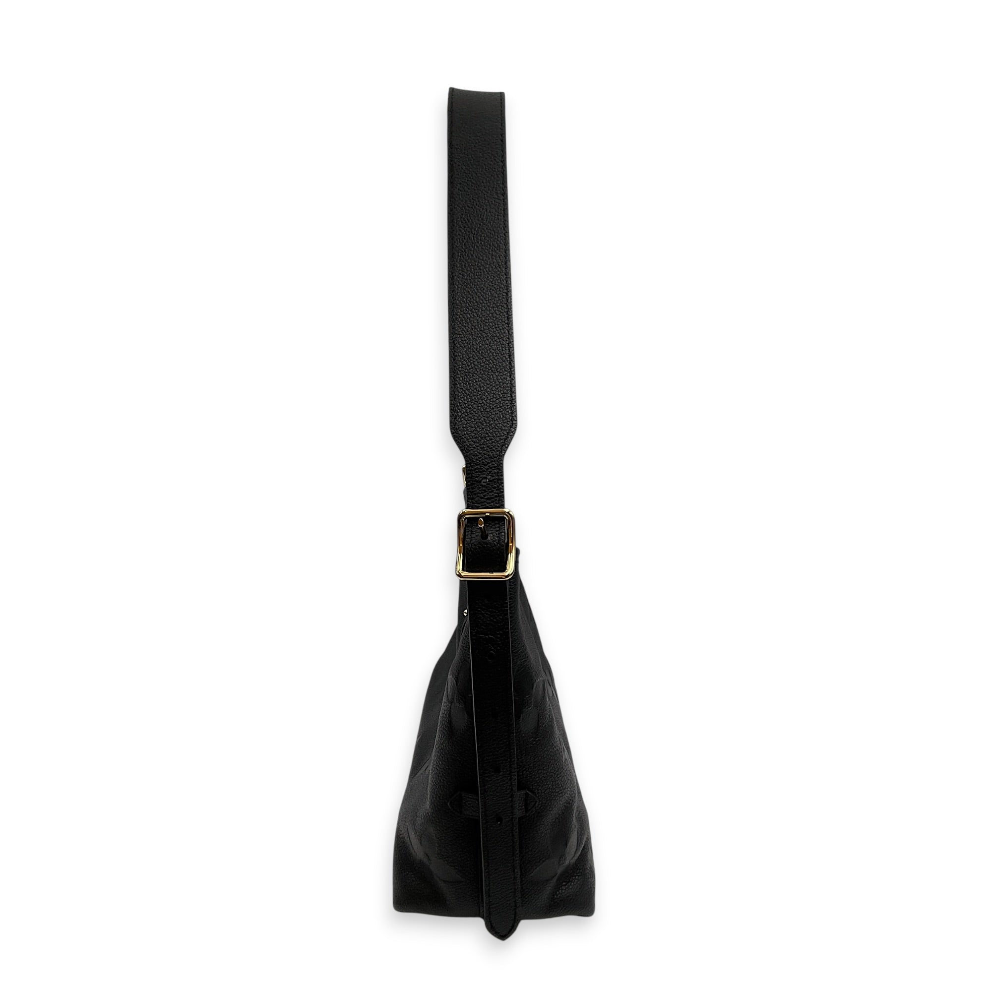 Carryall Noir Shoulder Bag in Monogram Empreinte Leather Gold hardware