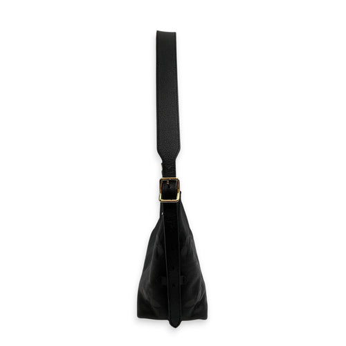 Carryall Noir Shoulder Bag in Monogram Empreinte Leather Gold hardware