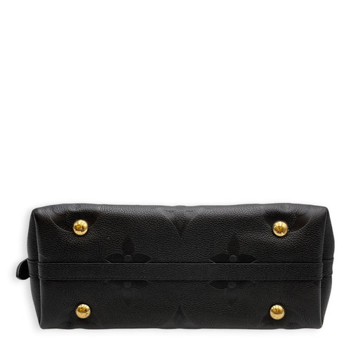 Carryall Noir Shoulder Bag in Monogram Empreinte Leather Gold hardware