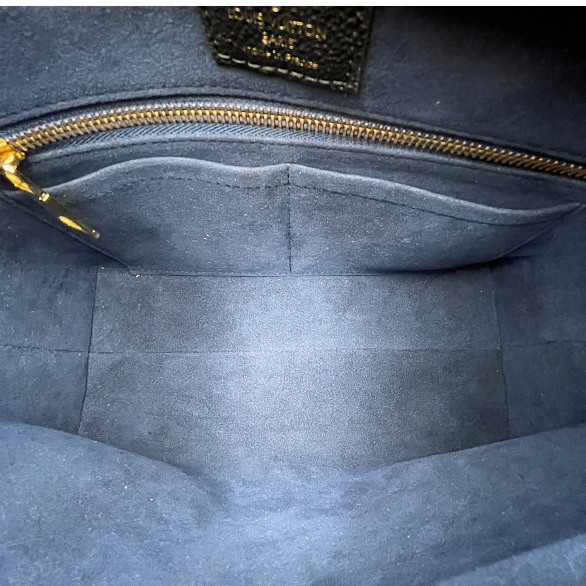 Carryall Noir Shoulder Bag in Monogram Empreinte Leather Gold hardware