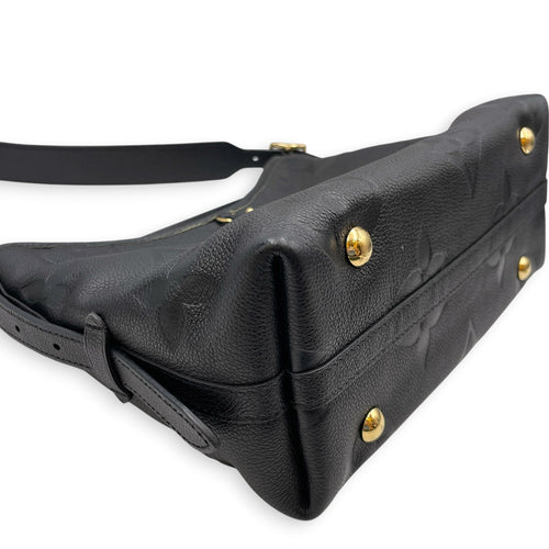 Carryall Noir Shoulder Bag in Monogram Empreinte Leather Gold hardware