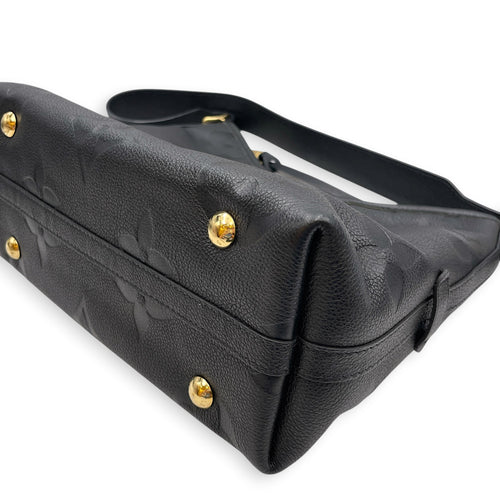 Carryall Noir Shoulder Bag in Monogram Empreinte Leather Gold hardware