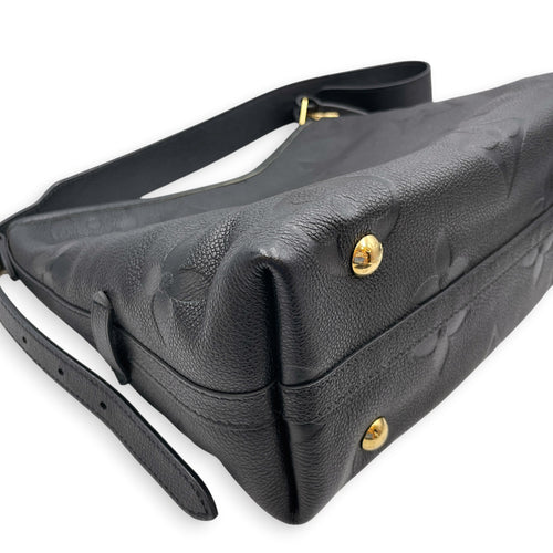 Carryall Noir Shoulder Bag in Monogram Empreinte Leather Gold hardware