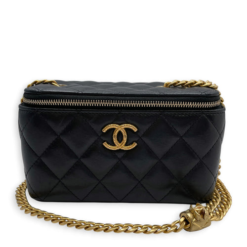Vanity Black Vanity Bag in Lambskin Gold hardware