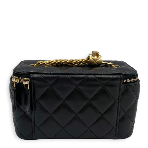 Vanity Black Vanity Bag in Lambskin Gold hardware