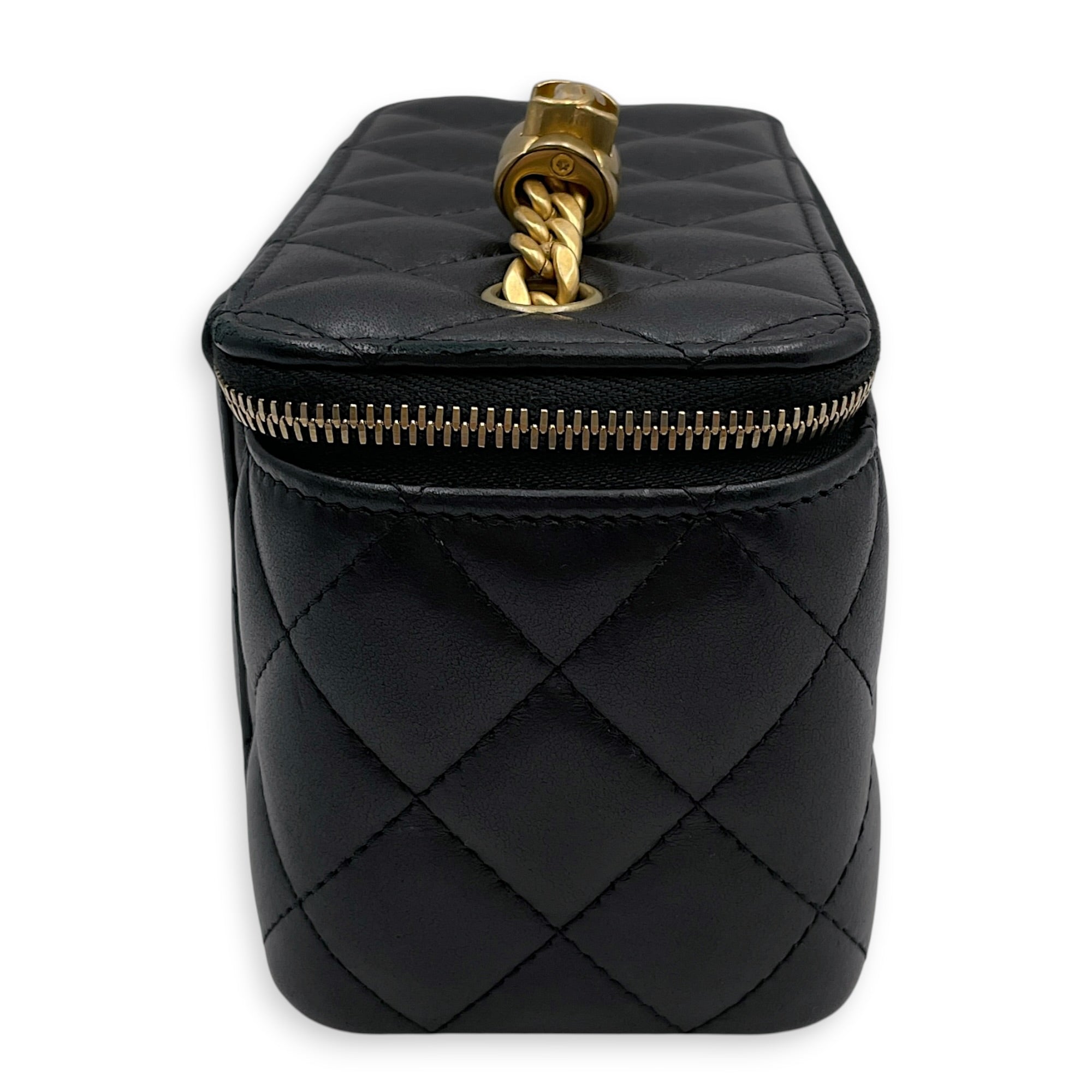 Vanity Black Vanity Bag in Lambskin Gold hardware