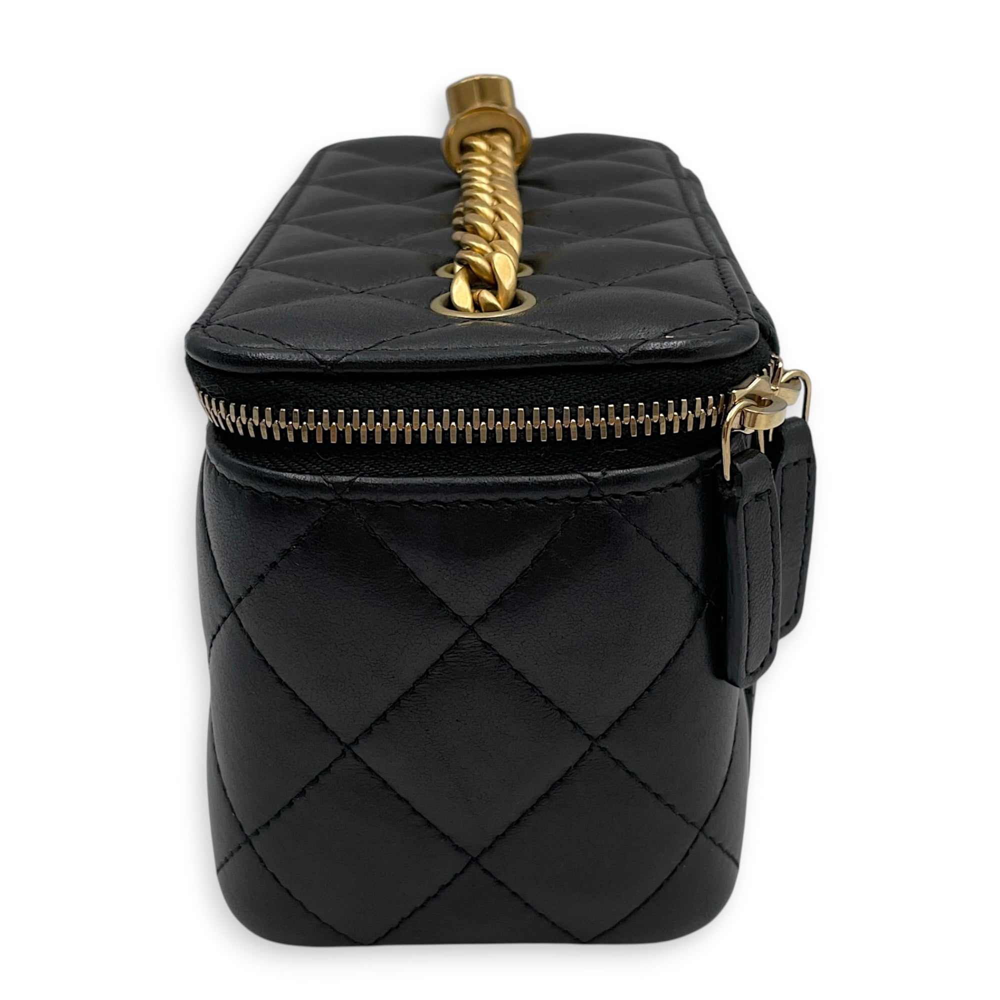 Vanity Black Vanity Bag in Lambskin Gold hardware