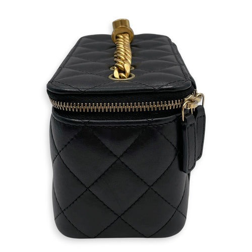 Vanity Black Vanity Bag in Lambskin Gold hardware