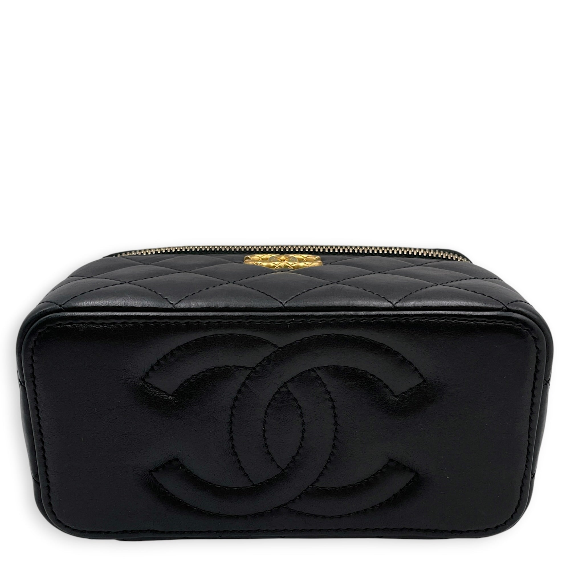 Vanity Black Vanity Bag in Lambskin Gold hardware