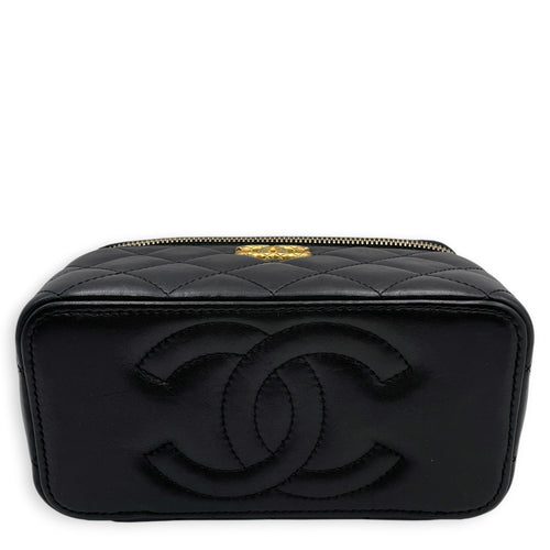 Vanity Black Vanity Bag in Lambskin Gold hardware