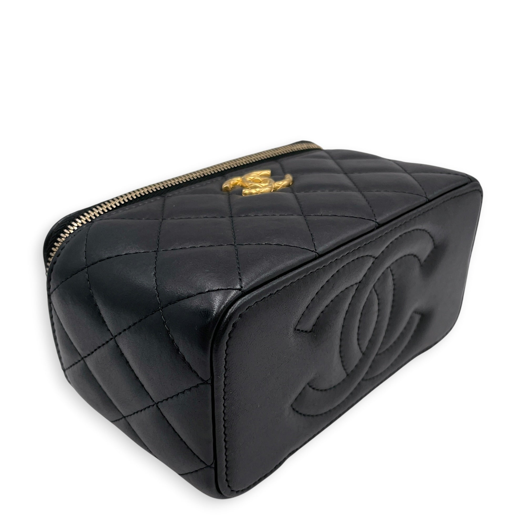 Vanity Black Vanity Bag in Lambskin Gold hardware