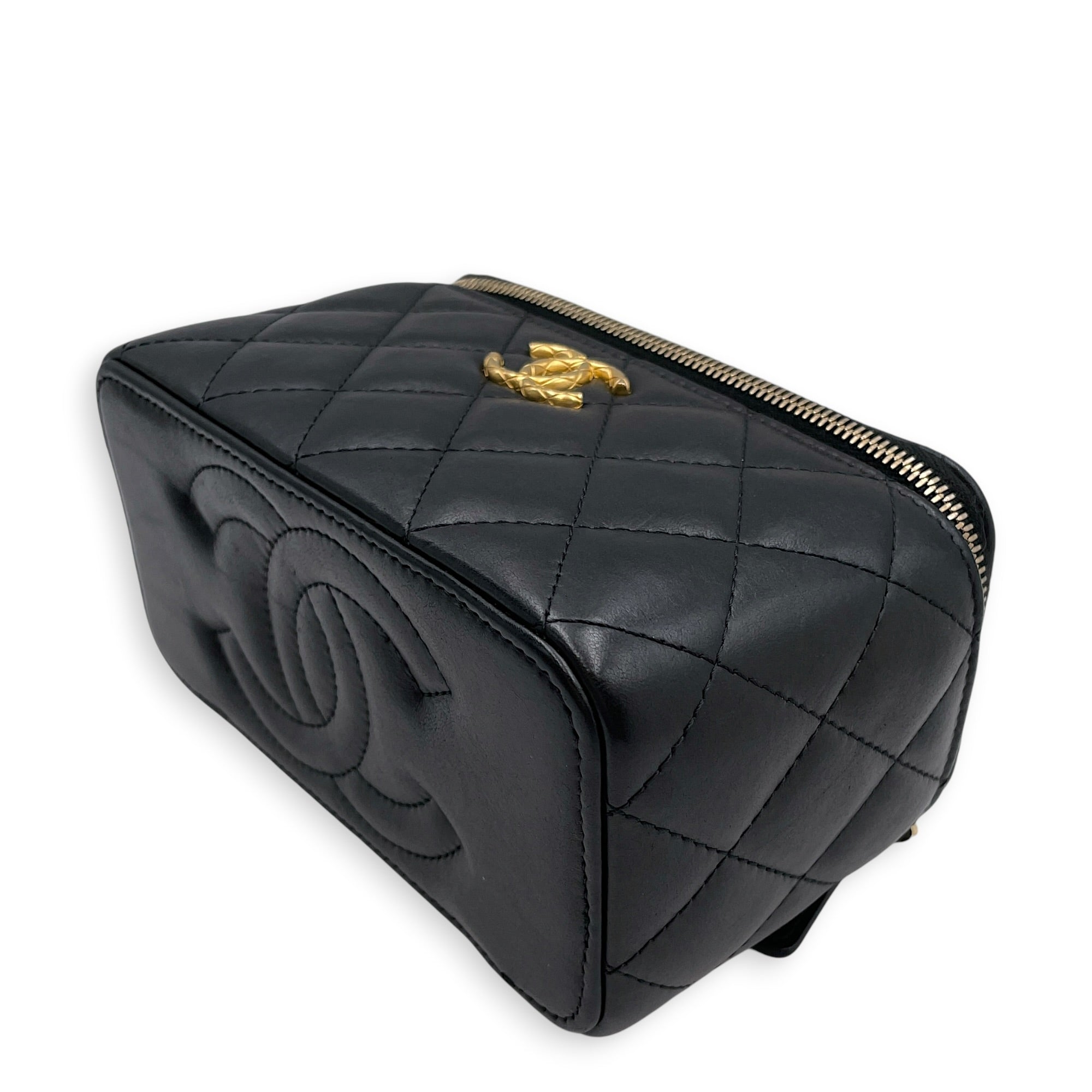 Vanity Black Vanity Bag in Lambskin Gold hardware